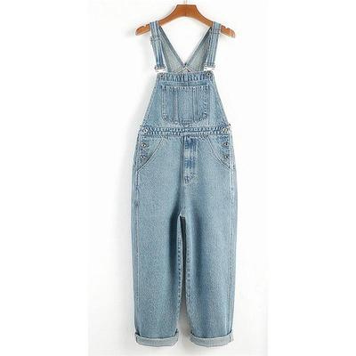 Men's Denim Overalls Men's Loose Wide Leg Casual Workwear High Waist Jumpsuit Performance Overalls