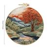 1pc Autumn/Winter Forest Landscape Embroidery DIY Fabric Craft Set with Tools