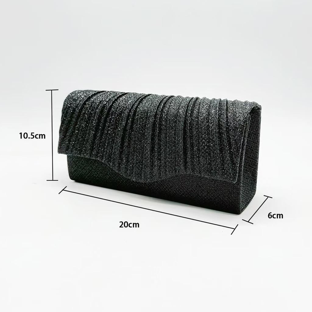 Ladies Silver Clutch Bag Pleated Design Clutch Evening Bag For Women Banquet Envelope Handbag Purse Wedding Party Shoulder Bags