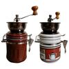 Vintage Ruční Mlýnek na Kávu Miniaturní Dřevěný Mlýnek na Kávová Zrna pro Domácí a Kancelářskou Výstavu Klasický French Press