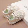 Girls' White Breathable Canvas Shoes - Spring/Summer 2026 New Arrivals, Kids' Non-slip Soft Sole Baby Shoes.