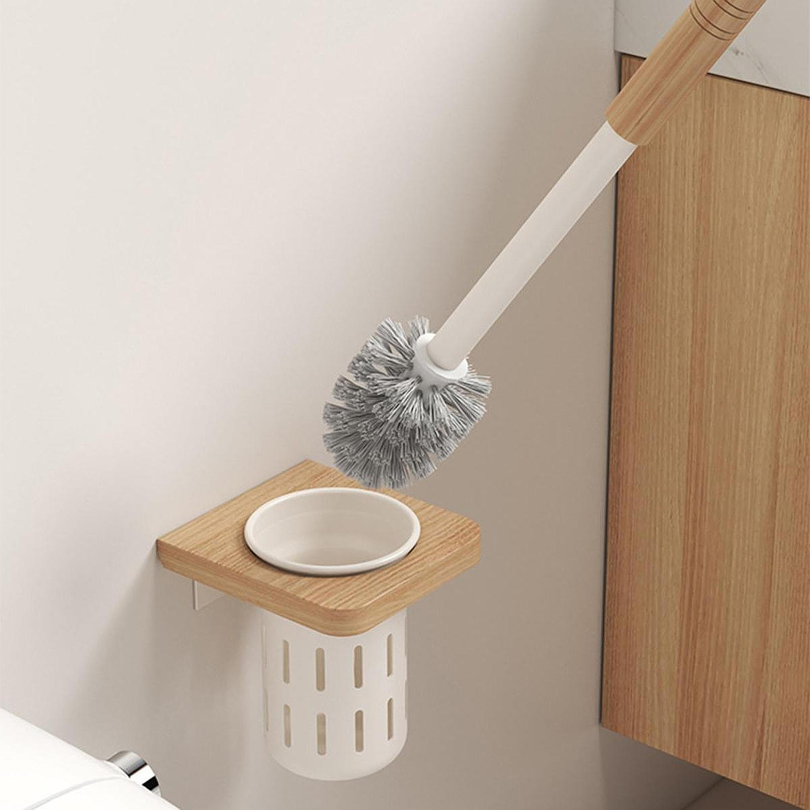 

Toilet Brush and Holder, with Rack, Deep Cleaning Scrubber for Dorm