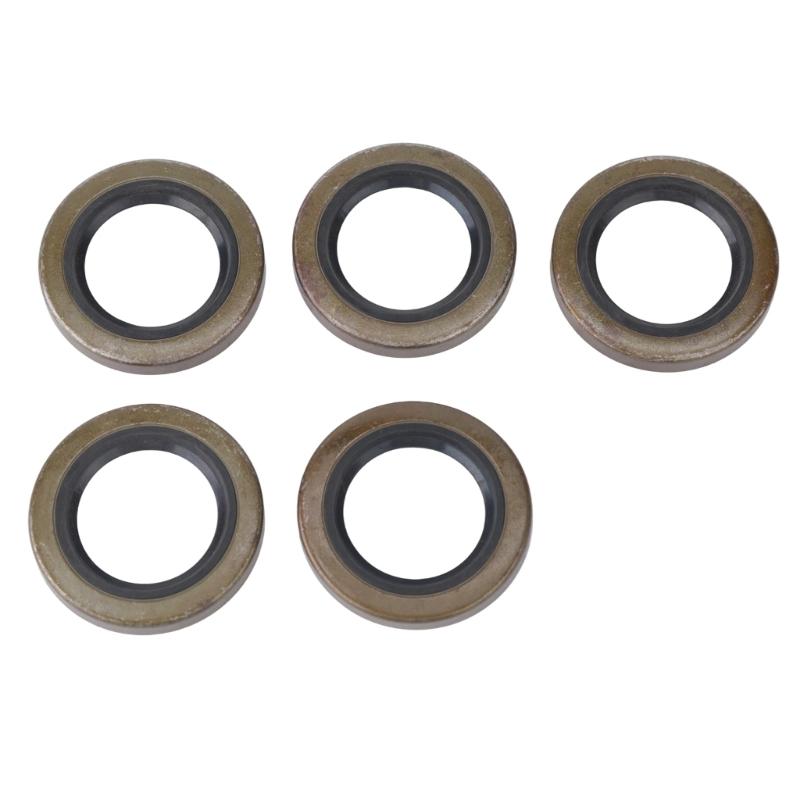 Trailer Wheel Seal Replacement, 5 Steel Frame Grease Seal Parts for Wheel Assembly Maintenance and Routine Service Tasks