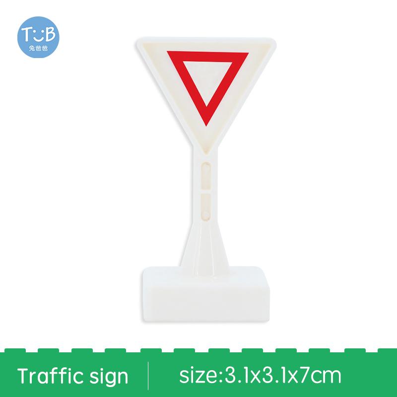 Big Size Block Bricks Train Tracks  Traffic Stop Lights Straight Duploes Black Accessories Diy Hot Toys For Children Baby Gift