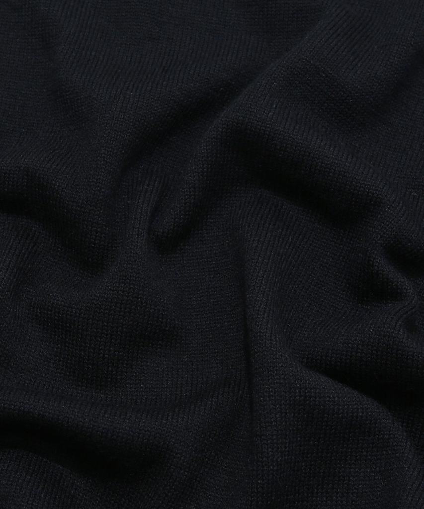 VERSE ONE Merino Wool Basic Knit Sweater Black