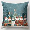 4Pcs Set, Christmas Pillowcase, Santa Claus, Christmas Tree, Snowman Pillowcase, 17.7" X 17.7", Printed On One Side, Christmas