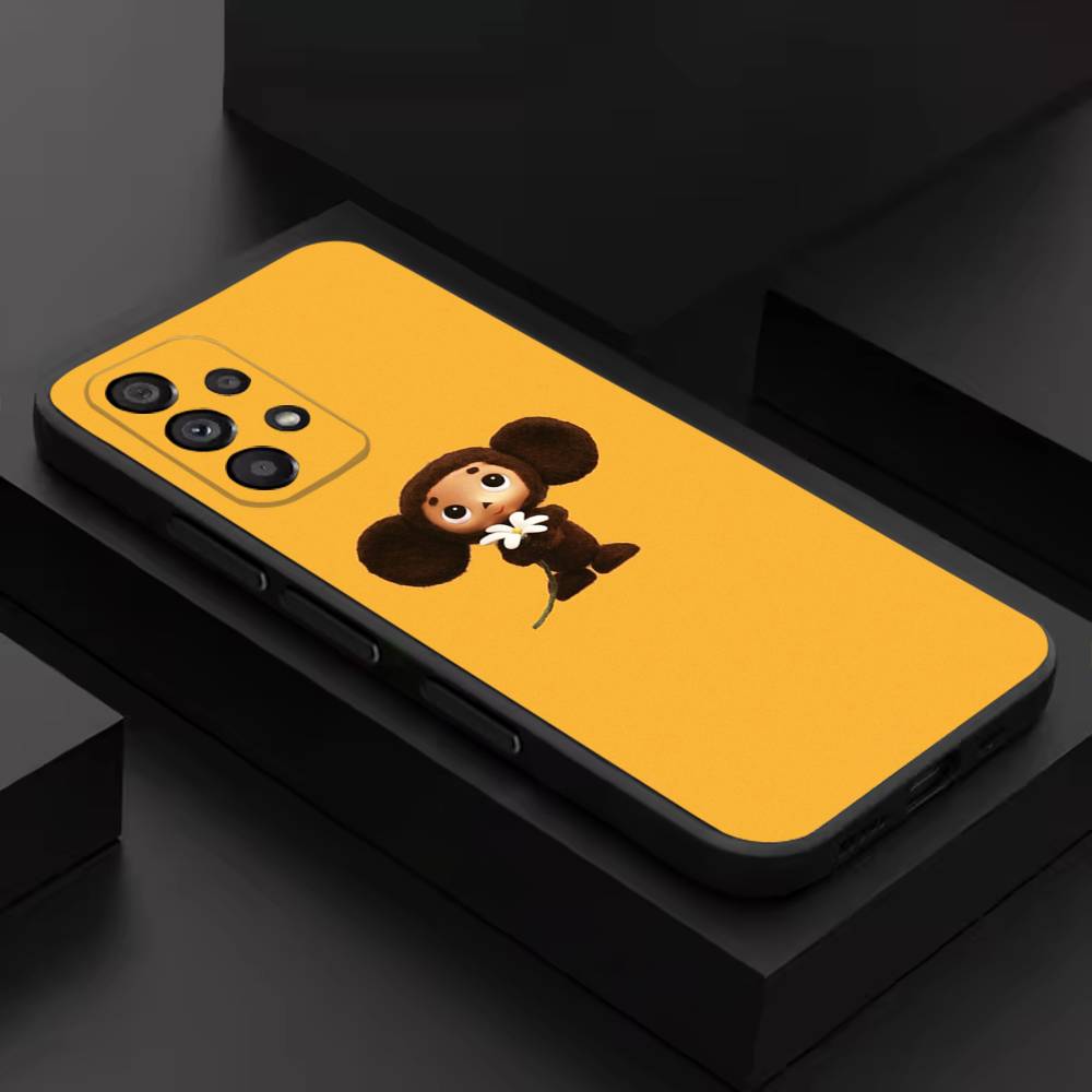 Cartoon C-Cheburashka-es For Samsung S 26,25,24,23,22,30,21,10,9,Ultra,Plus,Lite,FE,4,5G Phone Case Black Soft Case