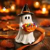 Holiday Atmosphere Enhancers Resin Ghost Statue with Pumpkin Candy Bowl for Halloween Table Decor, Cute Desk Decor Office Desktop Organizer