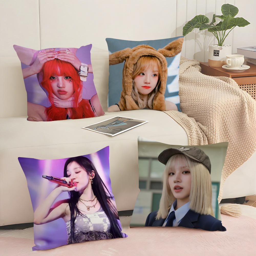 YUQI Chinese Singer Cushion Cover Silky Short Plush Invisible Zipper Dustproof Sofa Pillow Case for Home Decor