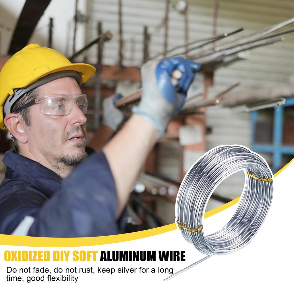 Hochwertiger weicher silberner Aluminiumdraht, biegsamer Basteldraht für Armband, Halskette, Schmuckherstellung, Perlendraht, DIY-Bastelzubehör