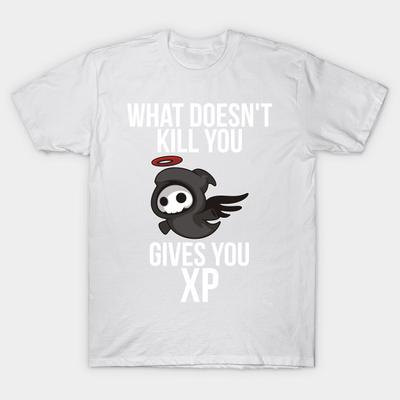 T Top Women What Doesnt Kill You Gives You Xp Gamer Video Game Harajuku Print Kawaii Tshirt Summer Short Sleeve Female T-Top Top Tee