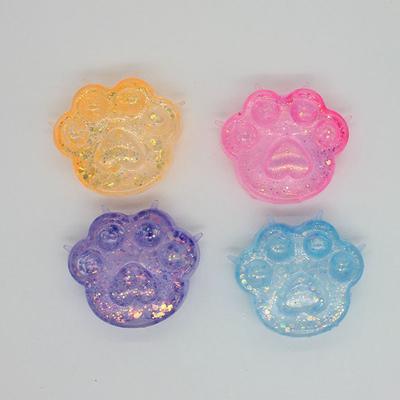 Sequins Maltose Pinch Toy Stress Relief Toys Anti-stress Soft TPR Slow Rebound Elastic Squeezing Colored Cat Paw Decompression