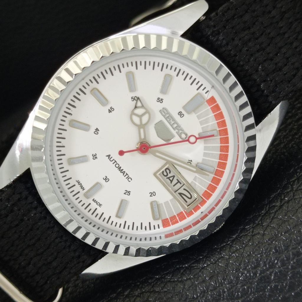 ЯПОНСКИЕ ВИНТАЖНЫЕ ОТРЕМОНТИРОВАННЫЕ МУЖСКИЕ АВТОМАТИЧЕСКИЕ ЧАСЫ SEIKO 5 6309A БЕЛЫЕ a442013-1 gray
