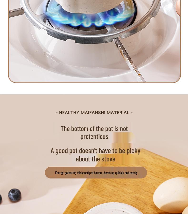Maifan Stone Non-Stick Oil Splatter Mini Pan for Fried Eggs