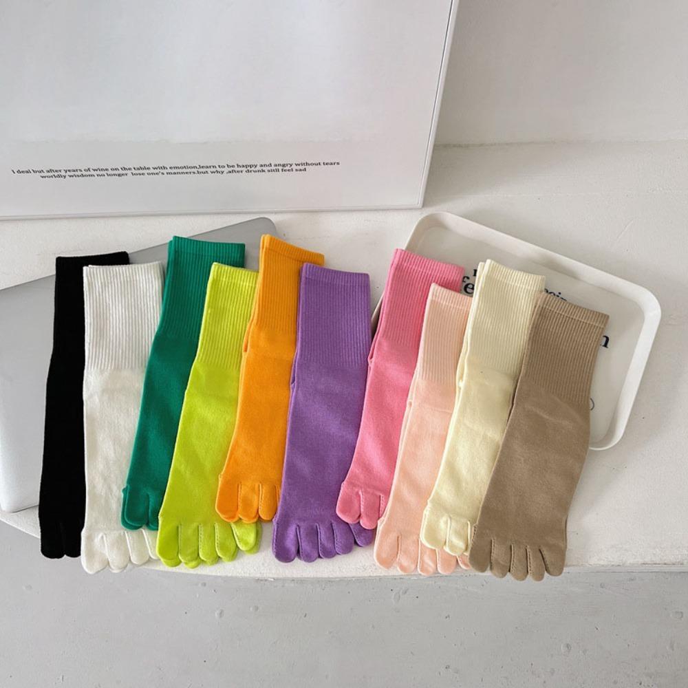 Atmungsaktive Socken mit geteilter Zehe Reine Baumwolle Sportsocken Neue Fünf-Finger-Socken Zuhause