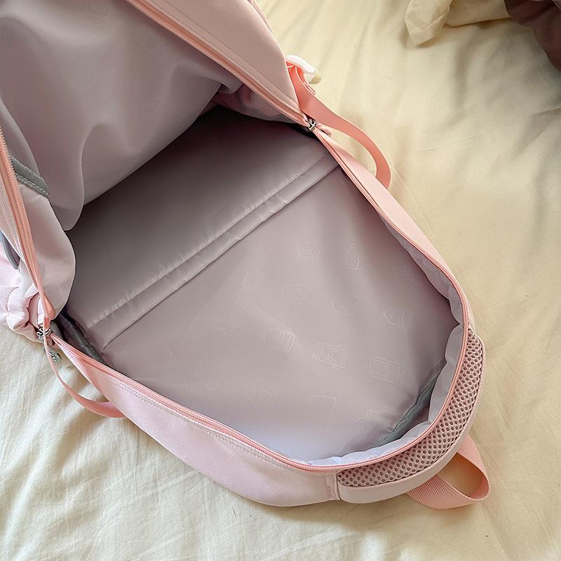 Schoolbag new casual large-capacity backpack, junior high school college student schoolbag ins high value, simple and lightweight backpack