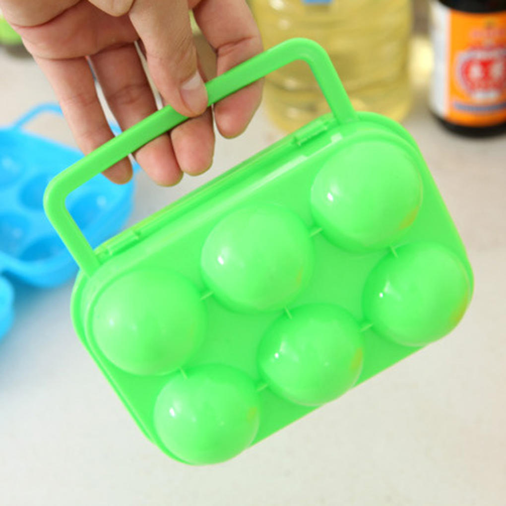 Eierboxen mit Doppelverschluss und Schäkel, PP-Eierhalter, Aufbewahrungsboxen für Camping