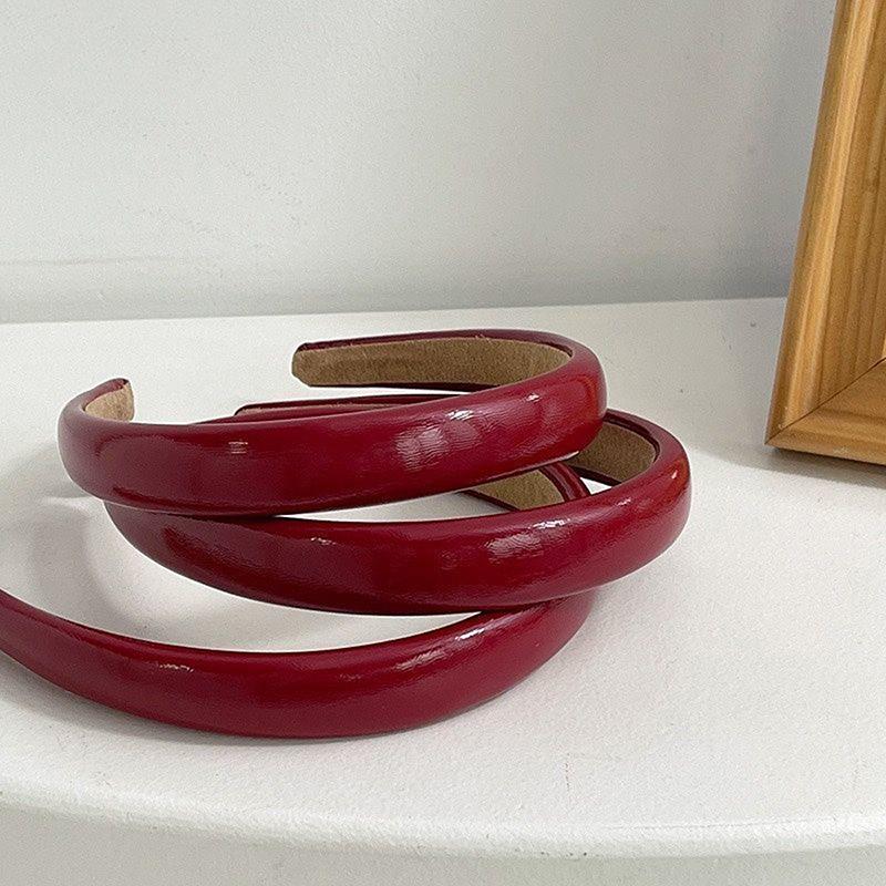 Year Red Headbands Women Wide Hairband Headwear Elasticity Hairbands Elegant Girl Hair Accessories Vintage Headwear