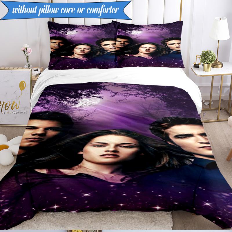 vampire Saga Romance 3pcs K-pop music group Bedding set,Ideal for Bedroom, Dormitory,Including Duvet Cover And 2pcs Pillowcases,Fan gifts