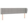 Maison Exclusive - Tête de lit avec oreilles Gris clair 163x23x78/88 cm Tissu