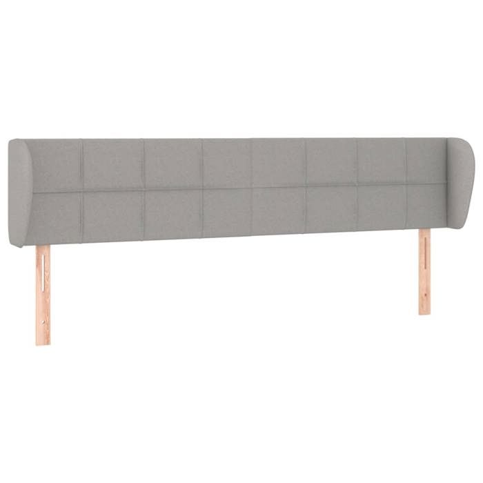 Maison Exclusive - Tête de lit avec oreilles Gris clair 163x23x78/88 cm Tissu