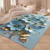 Luxury Floral Pattern Carpet Mat Anti-Slip Rubber Backing Rug Diamond Gemstone for Modern Home Decoration Living Room 3D Mat