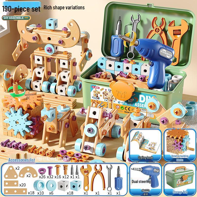 Children's Repair Toolbox Set with Electric Screwdriver - Educational Role Play Toy