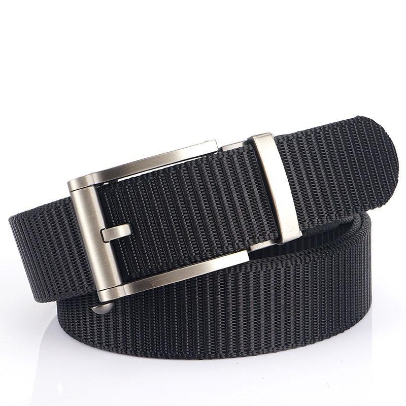 

Direct Sales 3.5 Toothless Automatic Buckle Thickened Nylon Belt Men s Wordless Alloy 120cm