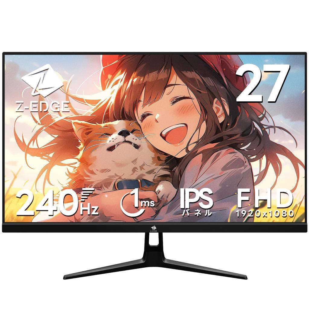 Z Gaming Monitor 240Hz Display LED FHD Speaker Z-Edge 27-inch 1920x1080/Anti-Glossy/IPS Panel/Ultra Thin/HDR (Standard Brightness