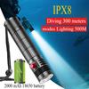 2000mah Professional Diving Flashlight High Powerful Underwater Flashlights IPX8 Waterproof Underwater Lantern Fishing DiveTorch