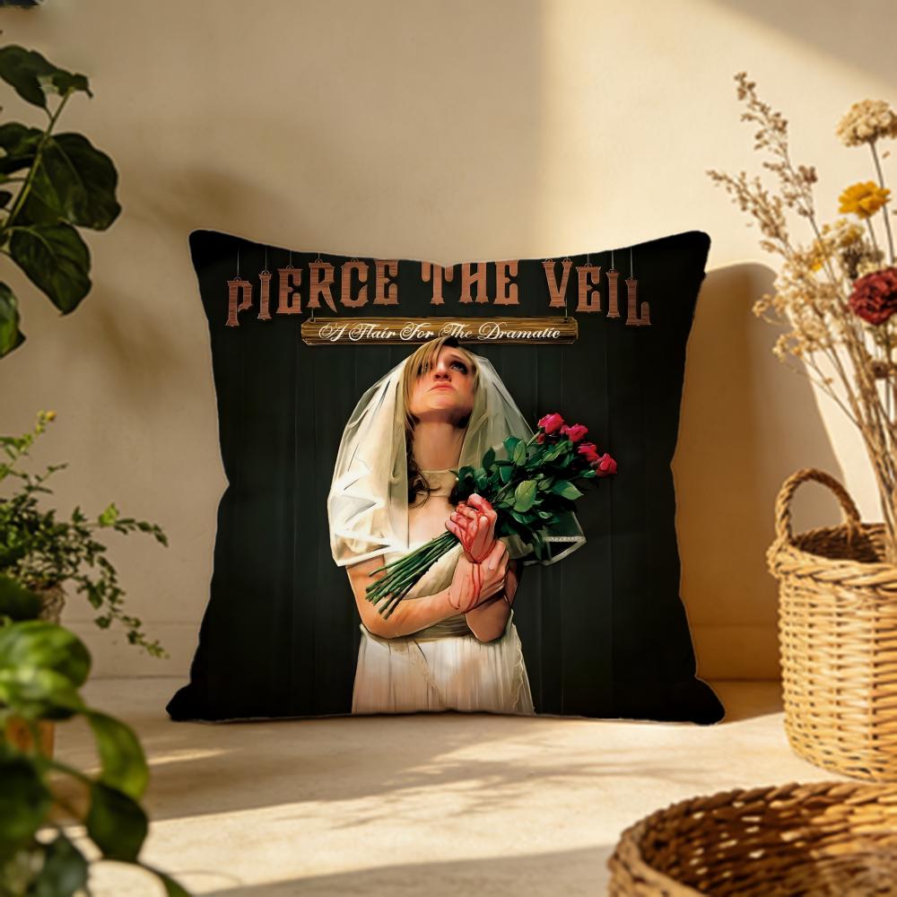 Trendy PPierce The Veilful Cushion Cover Versatile DoubleSided Pillow Case Fit for Sofa Bed Car  Daily Decor