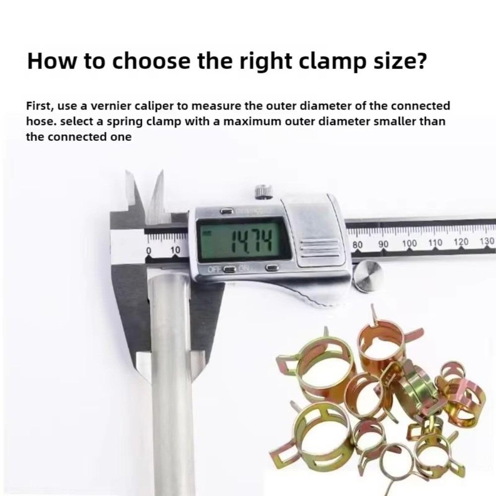 10PCS Practical Fastener 4mm-13mm Water Tube Clamps Spring Clip  For Motorcycle Scooter Car Vehicle