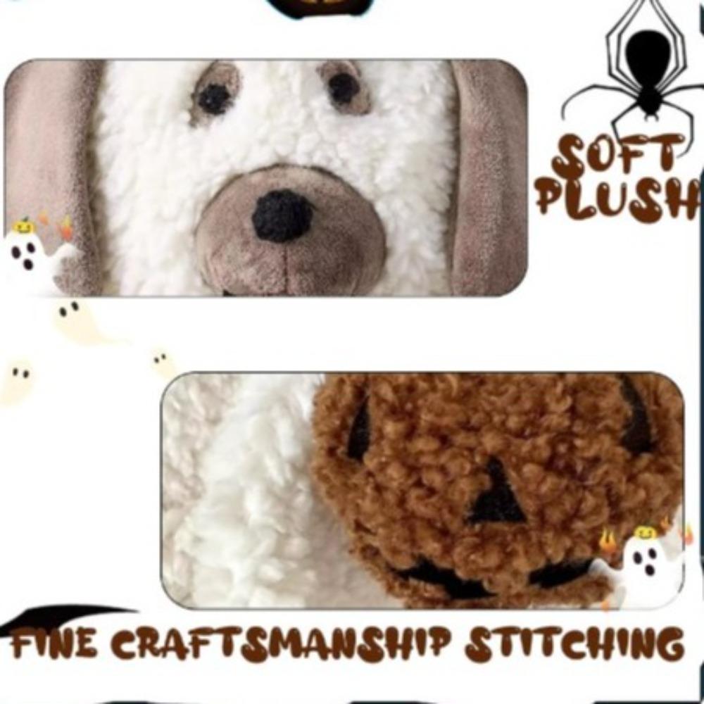 White Ghost Dog Pillow Cute Bat Throw Pillow Comfortable Halloween Plush Toy  Bedroom