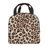 Borse Termiche Pranzo con Stampa Leopardo per Donne Pelle Animale Riutilizzabile Cooler Termico Cibo Pranzo Scatola Pranzo Lavoro Scuola Viaggio