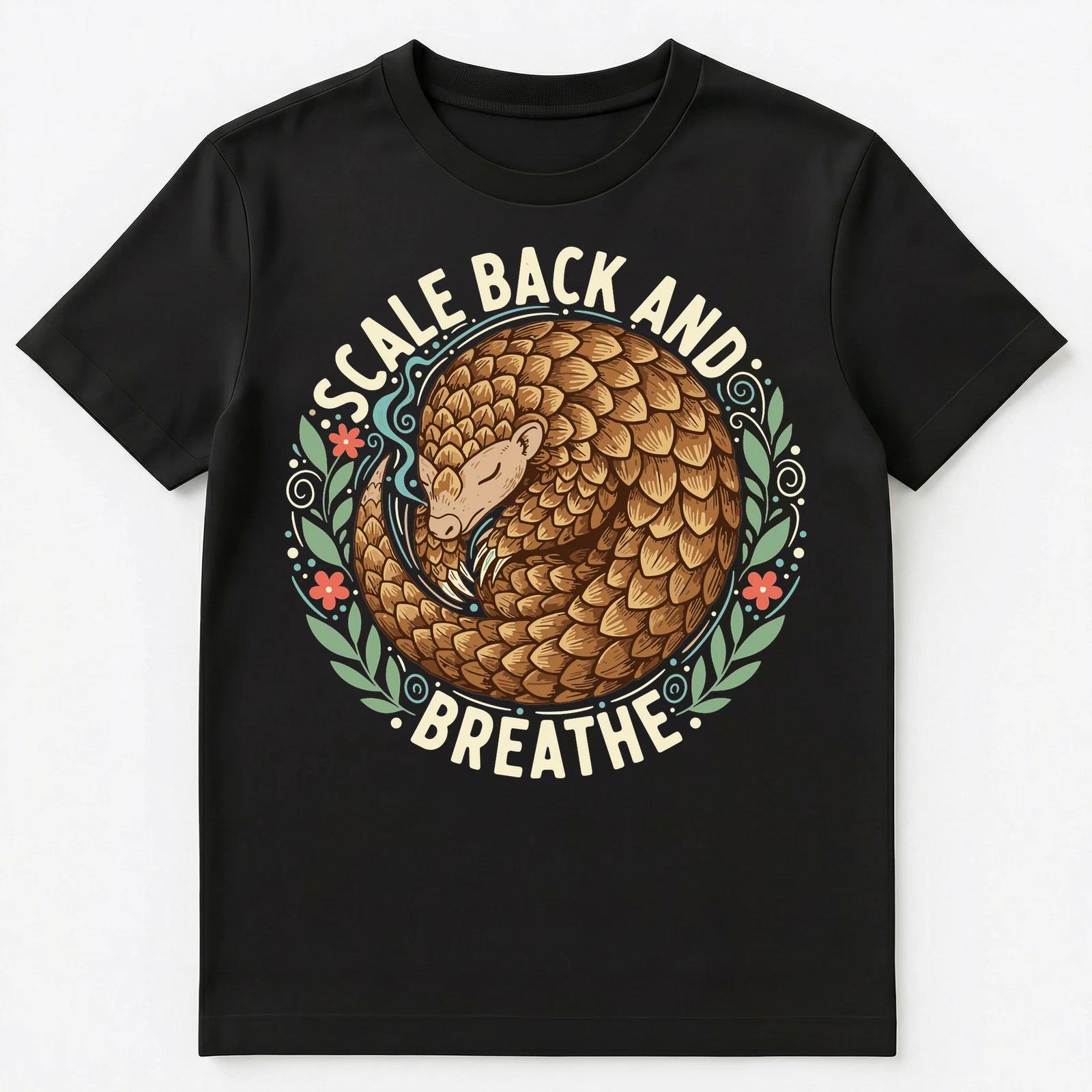 

Relaxing Pangolin Illustration With Humorous Message Unisex T-Shirt L