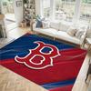 Boston Red Sox Design Kristall Samt Teppich Gemütlich Kein?Rutschfester Teppich mit Aufdruck für Schlafzimmer Wohnzimmer Eingang