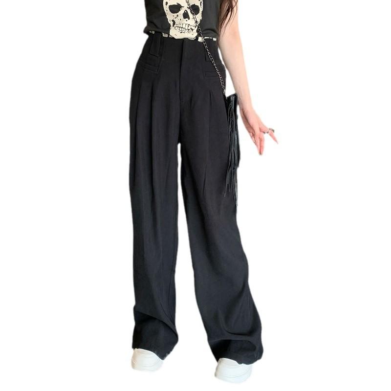 Women's Spring and Summer Loose High Waist Leisure Sports Wide Leg Pants