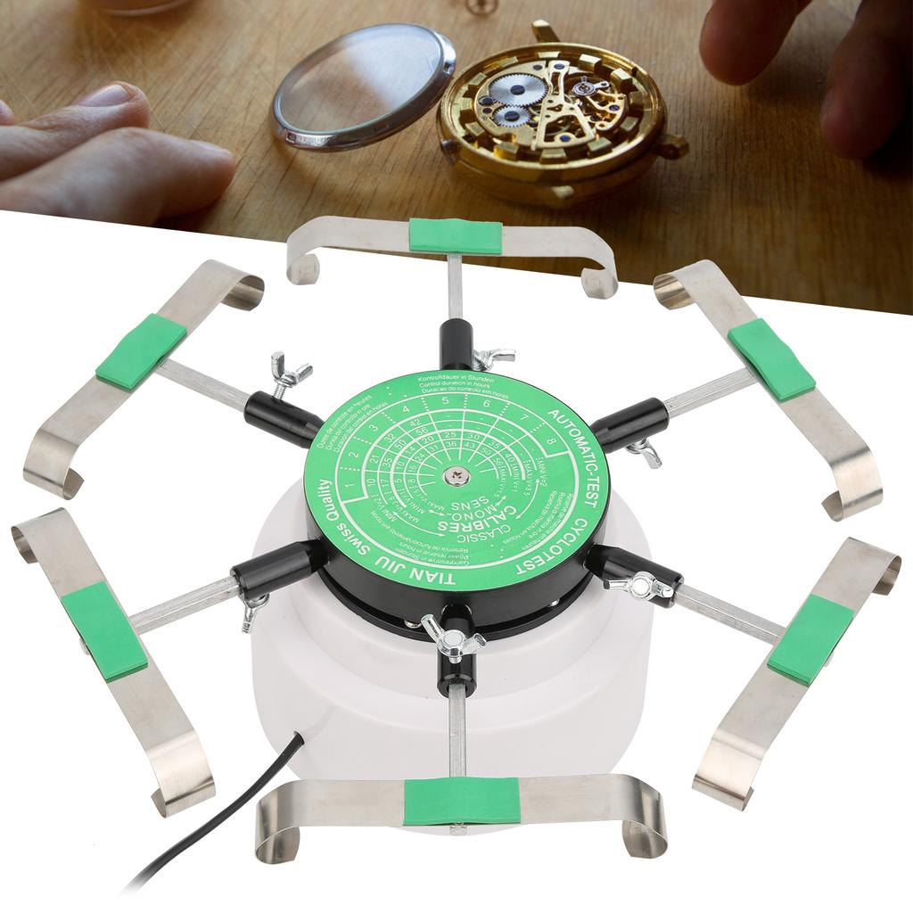 6 Arms Watch Winder Machine Automatic Mechanical Watch Winder Watch Repairing Tool