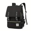 New Personalized Retro Men's and Women's Outdoor Canvas Large Travel Backpack, Zipper Closure, Solid Color Fashionable Backpacks