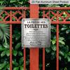 2D Flat 1pc Retro French Metal Sign- La Prayer Des Toilettes Mural, Decorative Prayer Sign Home, Bathroom, Cafe, Office, Bar- Frameless, Easy To