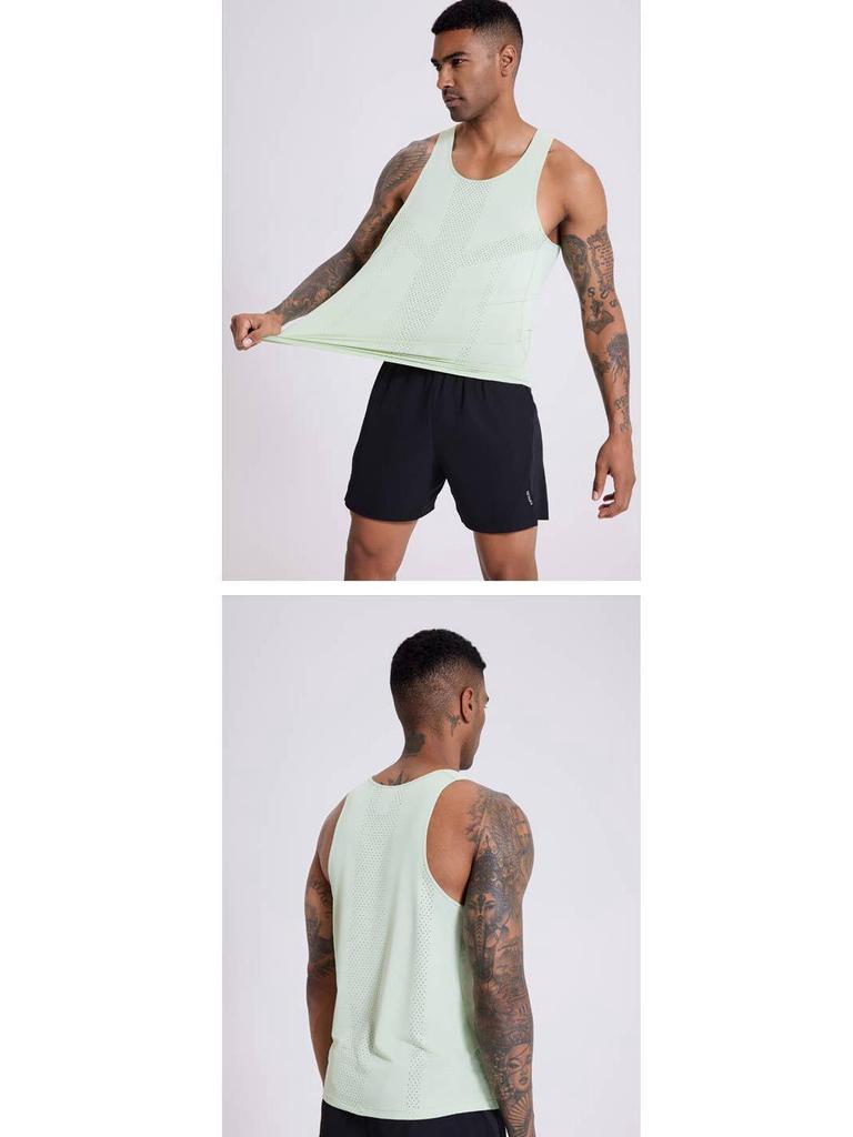 Men's Quick-Dry Running Vest - Lightweight, Sleeveless, Windproof, Fitness/Marathon Team Apparel with Custom Printing