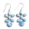 Larimar Silver Charm Earring, Gifts For Her, 925 Sterling Silver Handmade Jewelry, Silver Earring, Women Jewelry, Dangle Earring