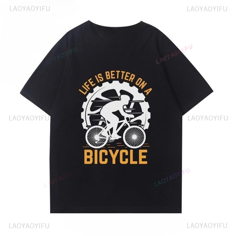 

Mountain BikeTour De France Ride Biker Lovers T Shirt New Style Short-sleeve Cotton Printed Tee Casual Unsiex Summer Clothing 5XL різнокольоровий
