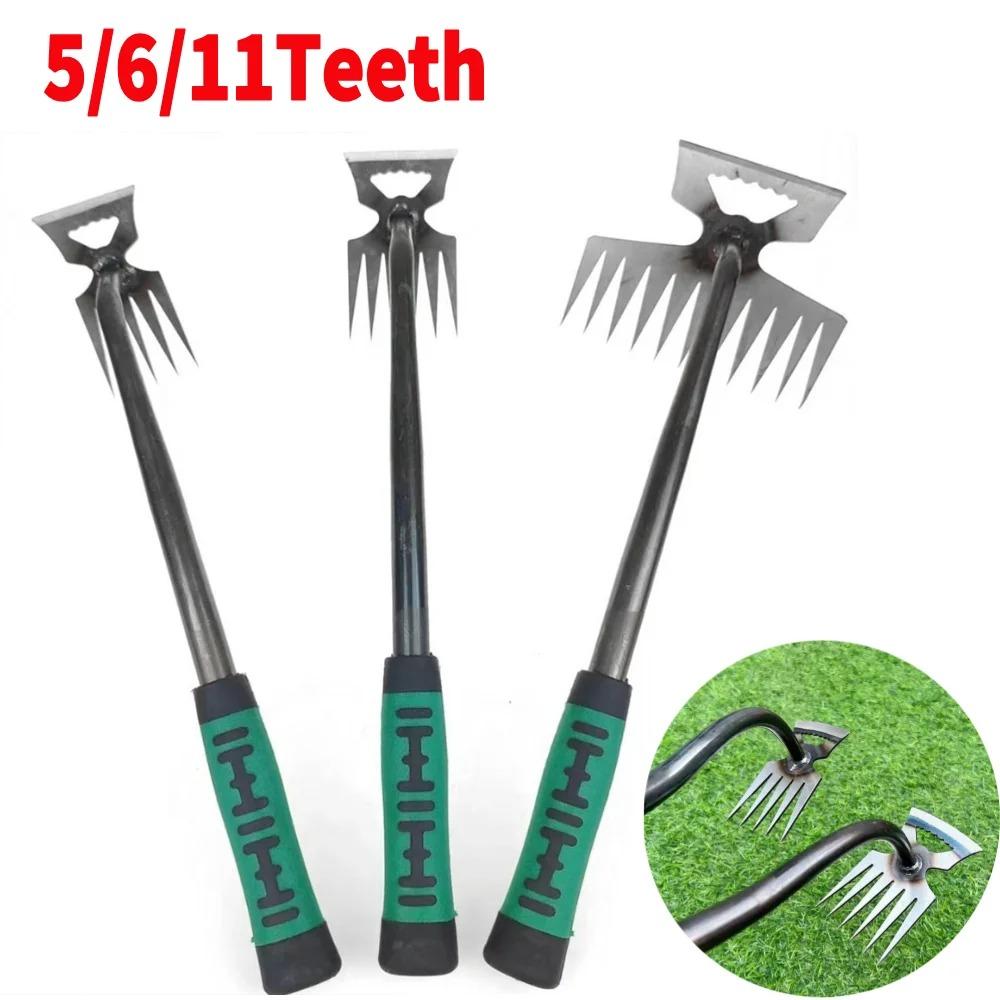 5/6/11 Tines Gardening Hand Weeder Tool Multifunctional Uprooting Weeding Tool Grass Root Removal Tool Gardening Supplies