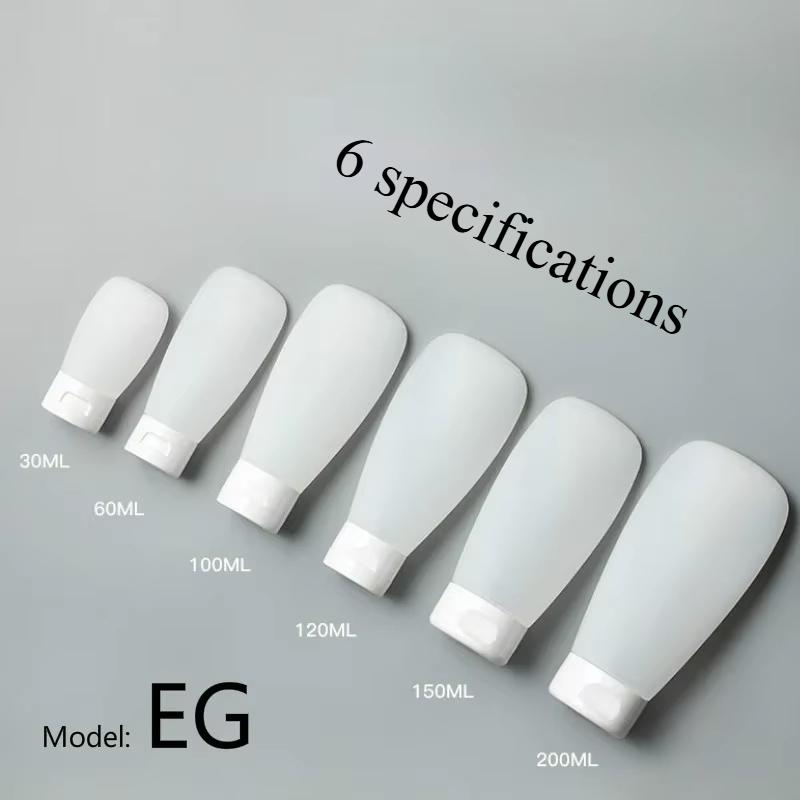 Clear Squeeze Tube Cosmetic Cream Lotion Shampoo Bath Lotion Containers Travel Empty White Refillable Bottles 30ml 60ml 100ml