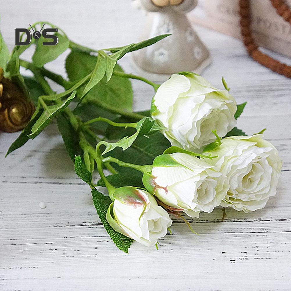 Blooming Bouquet Artificial Flower Rose Garden DIY Stage Party Wedding Holiday Craft Decor