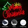 Merry Christmas Neon Sign, Merry Christmas Neon Tube, Sunshine Light Up Sign, Dimmable Christmas Tree LED Neon Light for Christmas Party, New Year's,