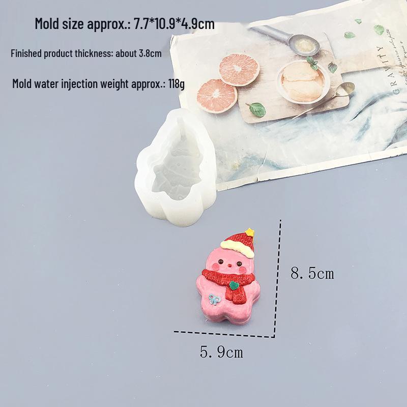 

Мультяшная форма для снеговика из силикона для рождественской выпечки и поделок из смолы