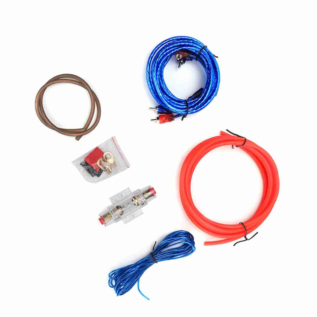 Car 10GA Power Amplifier Subwoofer Audio Speakers Replacement Zinc Alloy Wire Set Kit