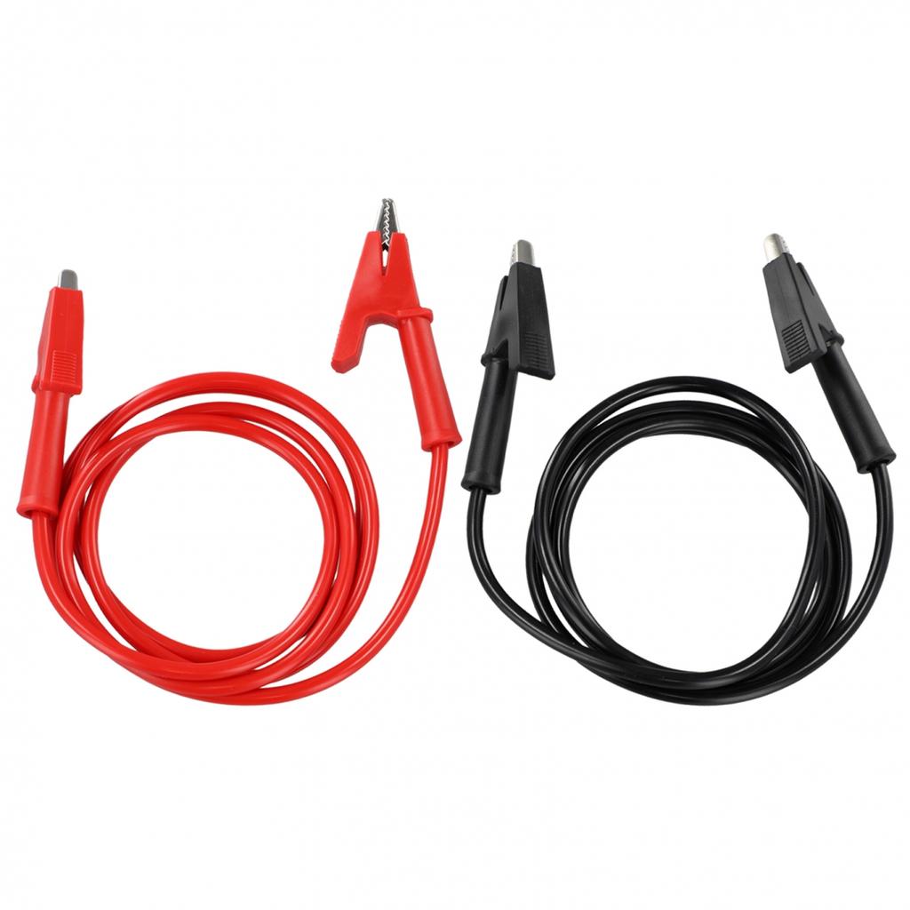 2 Pcs Two-color Clip Electrical Test Leads Non-slip High Portability